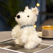 Cross-Border Realistic Scarf-Wearing West Highland Terrier Plush - Puppy Stuffed Toy, Desk Companion Doll, Kids Birthday Gift - Image 2