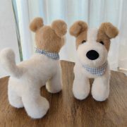Wire Haired Fox Terrier Plush Dog - Scarf-Wearing Stuffed Puppy Toy, Internet Famous Doll, Perfect Gift for Dog Lovers - Image 2