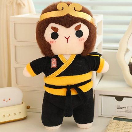 Mini Sun Wukong Monkey Plush Toy - Chinese Mythology Stuffed Doll, Cute Monkey Figurine, Perfect Kids Gift